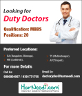 Wanted Duty Doctors in various locations