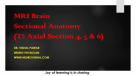 MRI Brain sectional anatomy Cut 4,5 & 6