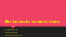 Risk Factors For Ischemic stroke