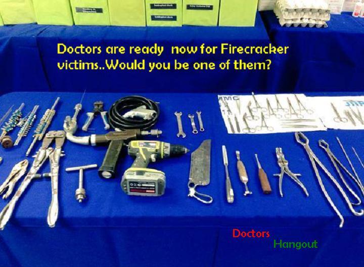 Reminder: Don't be a firecracker Victim Tonight